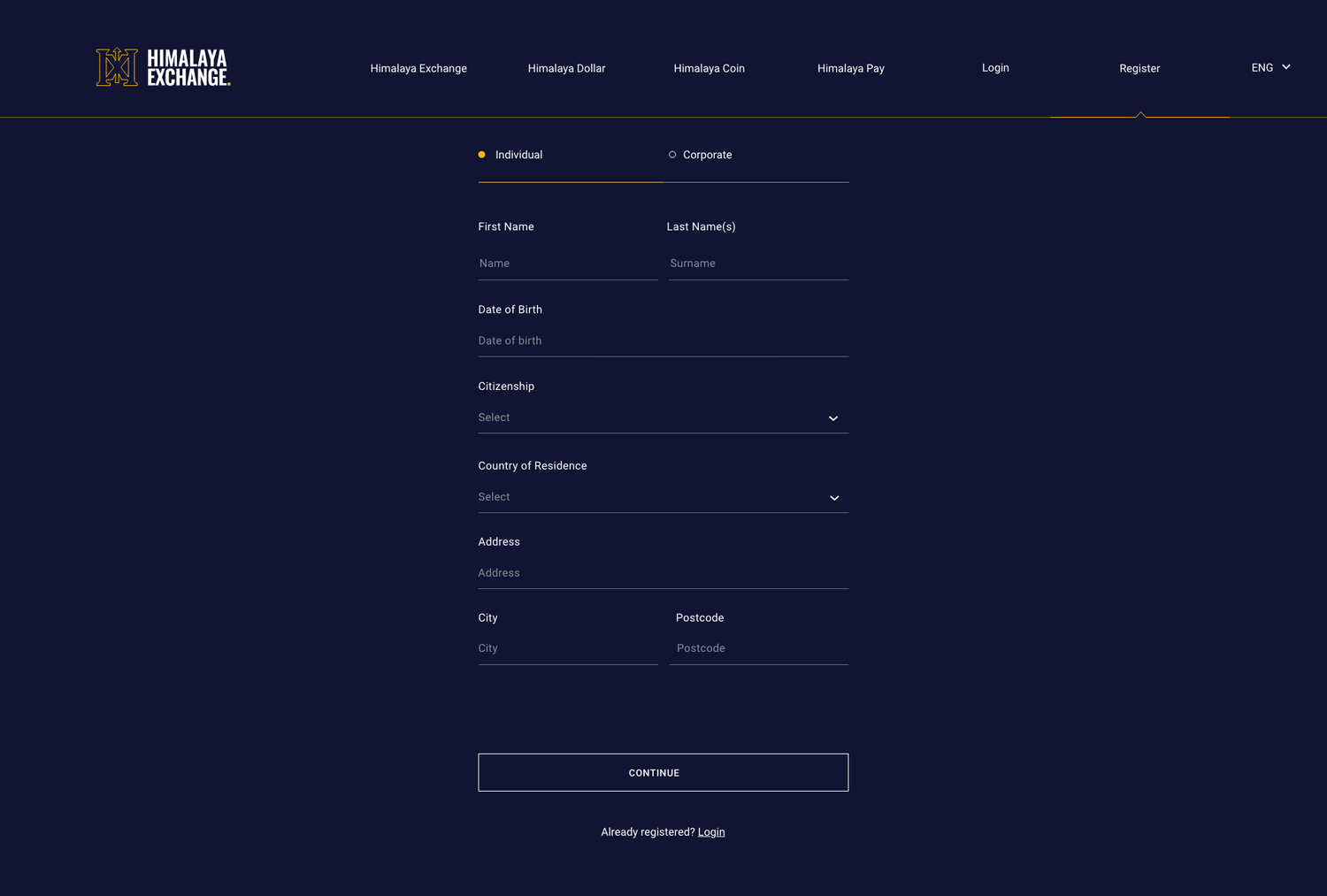 Himalaya Exchange: Ui Design + Responsiveness 1