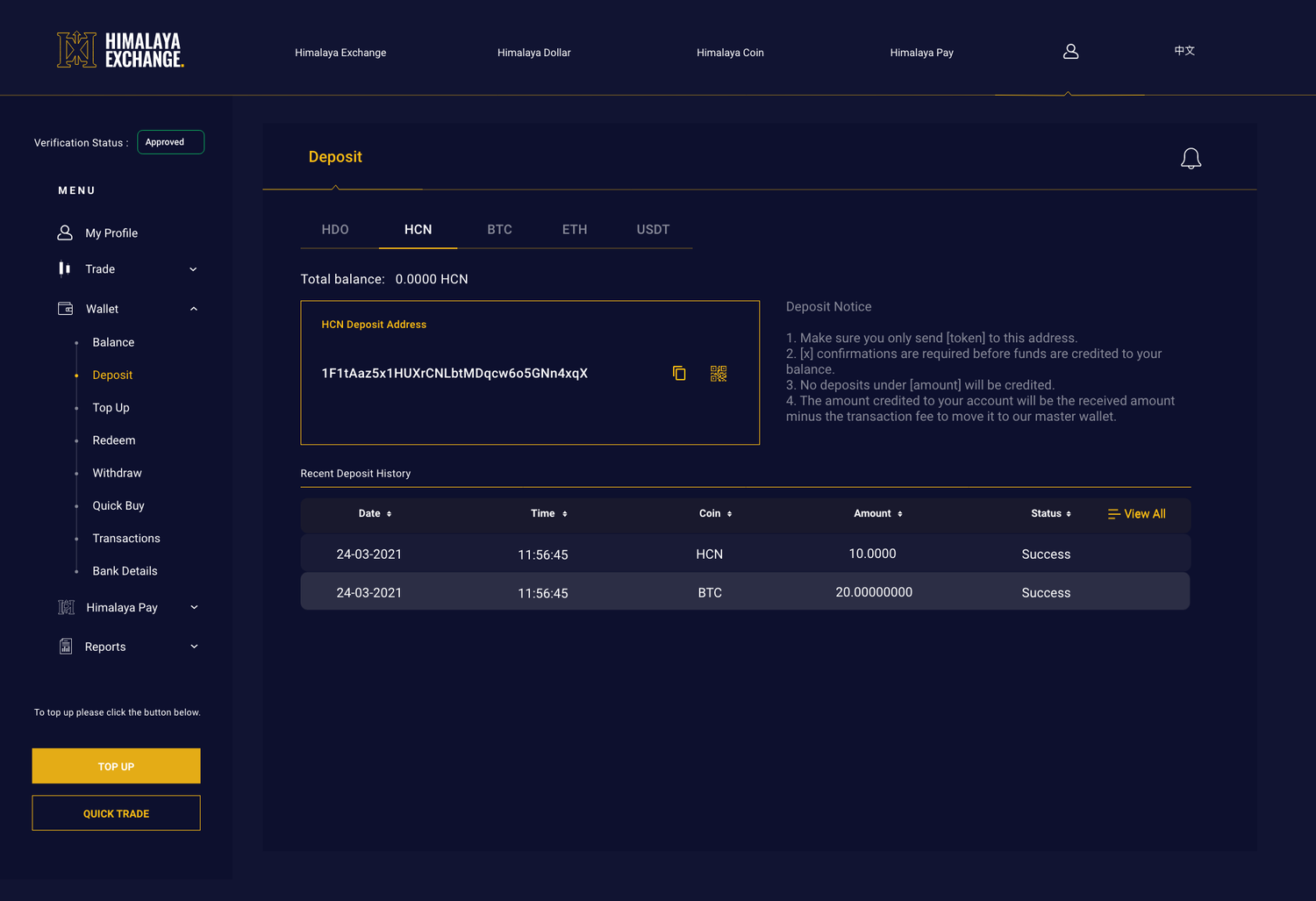 Himalaya Exchange: Ui Design + Responsiveness 2