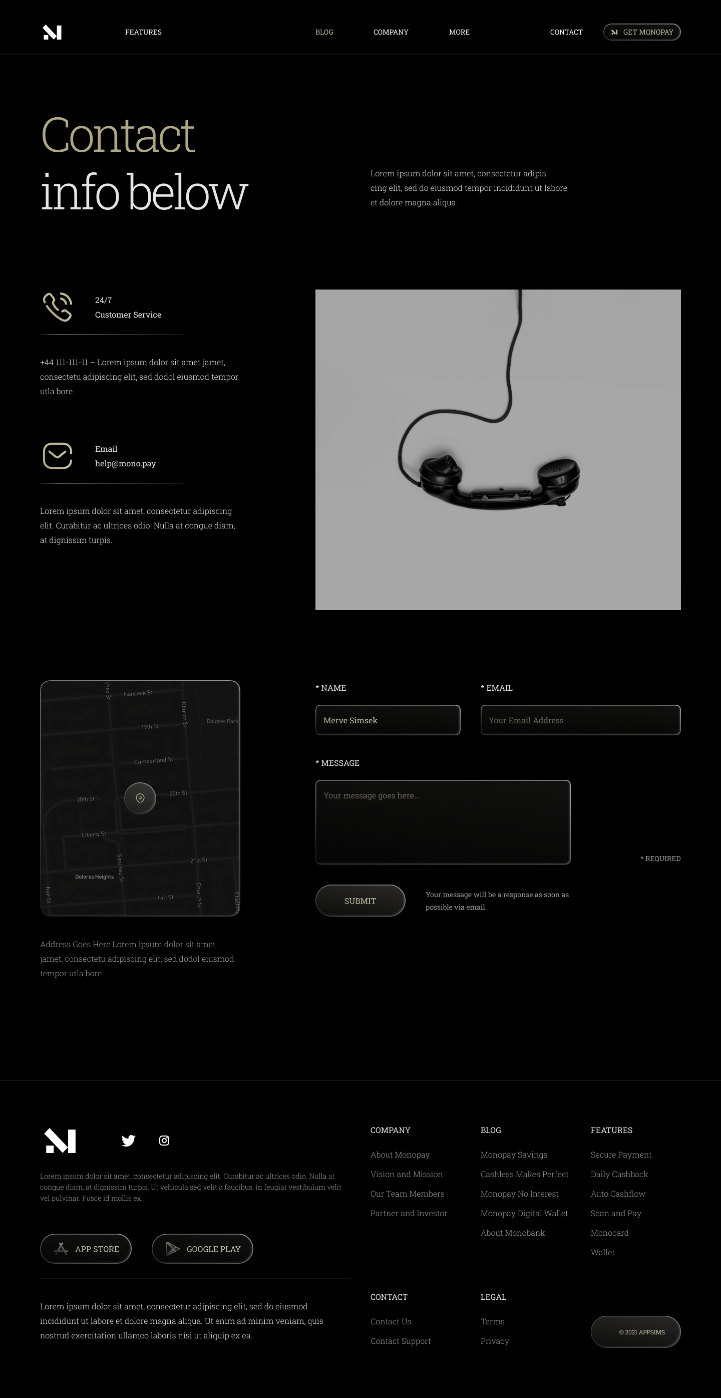 Master: Blog + Contact 1