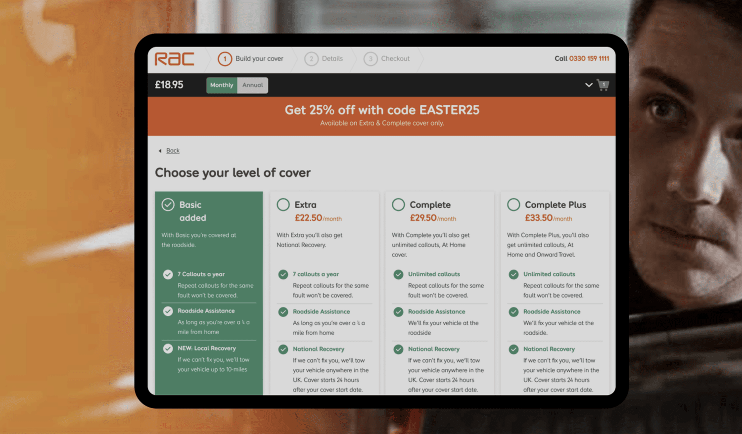 RAC — hero screen